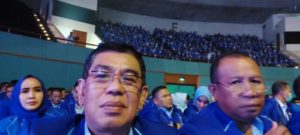 Ketua DPC Partai Demokrat Kabupaten Empat Lawang Sumatera Selatan, Herman Rusul Yunus (HRY) saat hadiri Rapimnas Partai Demokrat di Jakarta, Kamis (15/9/2022). Foto : viralsumsel.com/ion