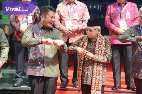Wakil Presiden RI KH Ma'ruf Amin saat mengukuhan Pengurus KDEKS dan Pengurus MES Provinsi Sumsel di Kantor BSB Jakabaring, (7/9/2022). Foto : viralsumsel.com/win