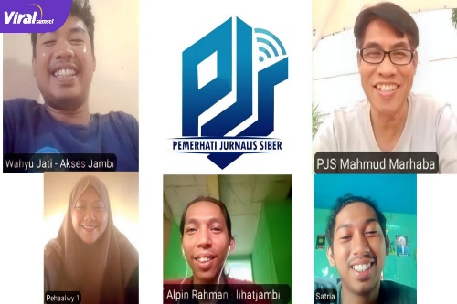 Pengurus PJS Jambi Saat Rapat Melalui zoom. Foto : Viralsumsel/Nto