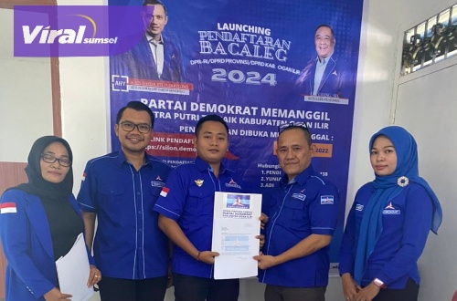 Suasana launching pendaftaran bacaleg DPC Partai Demokrat Kabupaten Ogan Ilir, Rabu (19/10/2022). Foto : viralsumsel.com/ion