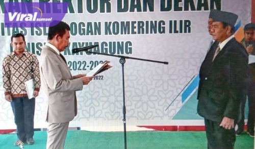 Suasana Pelantikan Rektor dan Dekan UNISKI di Kampus UNISKI Kayuagung, Sabtu (12/11-2022). Foto : viralsumsel.com/ion
