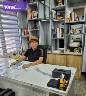 Salah satu tokoh dan penggemar sepakbola asal Sumatera Selatan (Sumsel) H.M. Albahori M.Ikom. Foto : viralsumsel.com/ion