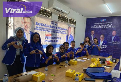 Tim Bappilu DPD Partai Demokrat Sumsel saat kunjungan ke DPC Partai Demokrat Ogan Ilir. Foto : viralsumsel.com/ion