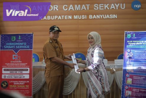 Dinas Komunikasi dan Informatika Kabupaten Muba menyelenggarakan sosialisasi PPID Desa dan pembentukan PPID Desa di Aula Kecamatan Sekayu, Kamis (28/10/2022). Foto : viralsumsel.com/dev