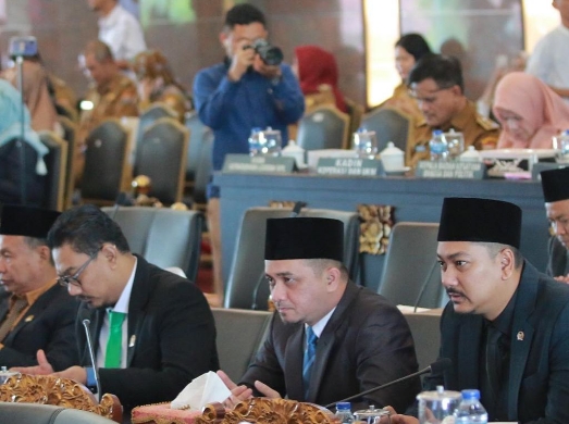 Suasana Rapat Paripurna ke 25 Masa Persidangan III Tahun 2022 terkait Penyampaian Program Pembentukan Perda (Propemperda) Tahun 2023 di ruang paripurna DPRD Kota Palembang, Senin (19/12/22). Foto : viralsumsel.com/nto