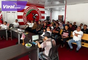Suasan brainstorming Bappilu Pimda PKN Sumsel dengan para bacaleg di Sekretariat Pimda PKN Sumsel, Jl Soekarno Hatta, Palembang, Rabu (15/2/2023) siang. Foto : viralsumsel.com/ion