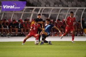 Pertandingan Timnas U-20 Indonesia versus Guatemala dengan skor pada International Friendly Match, di Stadion Utama Gelora Bung Karno, Jakarta, Selasa (21/2/2023) malam. Foto : viralsumsel.com/ion