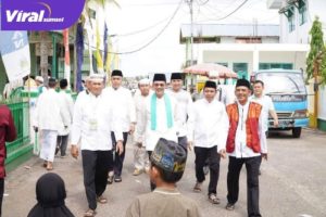 Rombongan Pemerintah Kota Palembang Saat Mengahadiri Dzikir Dan Haul Akbar Kiai Marogan. Foto : Viralsumsel