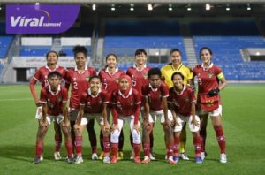 Starting eleven Timnas sepak bola Wanita Indonesia lawan Arab Saudi pada laga FIFA Women’s A Match di Stadion Prince Mohamed Bin Fahd, Arab Saudi, Rabu (22/2/2023) malam. Foto : pssi