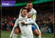 Bek kanan Timnas Prancis Benjamin Pavard sekebrasi usai cetak gol ke gawang Republik Irlandia pada laga Kualifikasi Euro 2024. Foto : iglesbleus