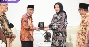 Pj Bupati Muba Drs H Apriyadi MSi menerima jajaran Universitas Islam Negeri (UIN) Raden Fatah Palembang, di Ruang Audiensi Bupati Muba, Jumat (31/3/2023). Foto : viralsumsel.com/dev