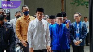 Presiden Jokowi saat acara Silaturahmi Ramadhan DPP PAN di Kantor DPP PAN Jakarta, Minggu (2/4/2023). Foto : igpan
