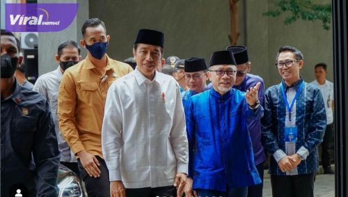 Presiden Jokowi saat acara Silaturahmi Ramadhan DPP PAN di Kantor DPP PAN Jakarta, Minggu (2/4/2023). Foto : igpan