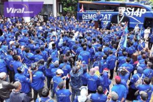 Jaga Kedaulatan, Serentak Ketua Demokrat Se-Indonesia Sambangi Pengadilan. Foto : viralsumsel.com/ril