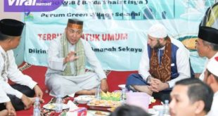 PJ Bupati Musi Banyuasin H Apriyadi Msi menyantap Jus Kurma dan Susu Beruang serta tak lupa dikasih Manis Madu. Foto : viralsumsel.com/dev