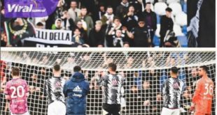 Para pemain Juventus aplaus kepada supporter usai laga kontra Sassuolo. Foto : igjuventus
