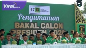 Pengumuman Ganjar Pranowo sebagai calon presiden (capres) di Pilpres 2024 diusung PPP. Foto : ppp
