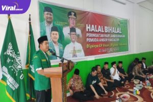 Ahmad Zarkasih Ketua PW GP Ansor Sumsel Saat Sambutan. Foto : Viralsumsel/Nto
