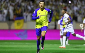 Penyerang sekaligus kapten Al Nassr, Cristiano Ronaldo cetak gol lagi. Foto : ig