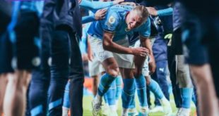 Penyerang Manchester City, Erling Haaland usai laga kontra West Ham United. Foto : city