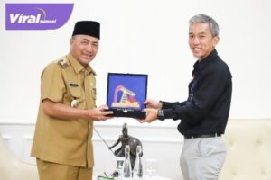 Pj Bupati Muba Apriyadi Mahmud saat menerima jajaran PT Pertamina Ramba Field, Selasa (16/5/2023). Foto : viralsumsel.com/dev