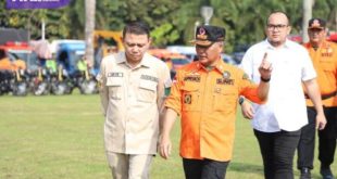 Pj Bupati Muba Apriyadi Mahmud hadiri apel KARHUTLAH di Halaman Griya Agung Palembang, Rabu (17/5/2023). Foto : viralsumsel.com/dev