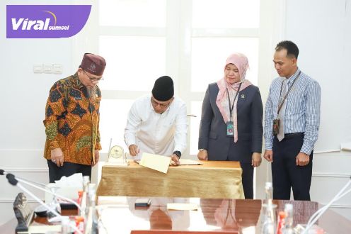Tandatangani MoU, Pemkab Muba Gandeng PTUN Palembang. Foto : viralsumsel.com/dev
