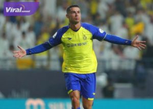 Penyerang Al Nassr Cristiano Ronaldo selebrasi usai Cetak Gol. Foto : igcr-7