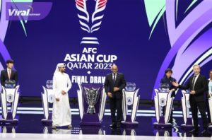 Ketua Umum PSSI Erick Thohir hadir langsung dalam drawing Piala Asia bersama dengan pelatih timnas Shin Tae-yong. Foto : pssi
