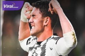 Pemain Juventus Federico Gatti selebrasi usai cetak gol ke gawang Sevilla. Foto : igjuve