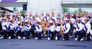 Pelepasan sebanyak 31 orang Polisi Cilik (Pocil) asuhan Satlantas Polres Muba untuk mengikuti Perlombaan Tingkat Polda Sumsel. Foto : viralsumsel.com/dev