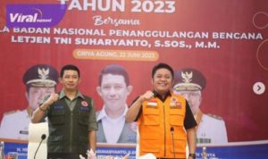 Gubernur Sumsel H. Herman Deru dalam Rapat Koordinasi Satgas Karhutla Provinsi Sumsel Tahun 2023, di Griya Agung, Kamis (22/6/2023). Foto : viralsumsel.com/win