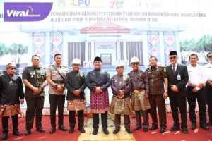 Gubernur Sumsel H Herman Deru Launching Pembangunan Infrastruktur Kabupaten Muaratara Tahun 2023. Foto : viralsumsel.com/win