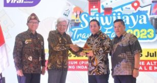 Mawardi Yahya : Sriwijaya Travel  Fair  Sarana Promosi Wisata Sumsel Kepada  Wistawan Lokal dan Luar Negeri. Foto : viralsumsel.com/win