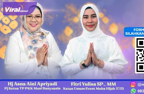 Antusias Ratusan Peserta Muba Hijab 2023 Membludak. Foto : viralsumsel.com/dev