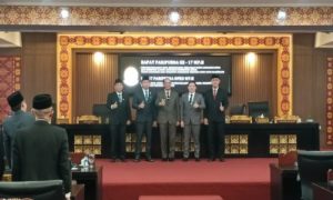 Pimpinan DPRD Kota Palembang dan Walikota Palembang usai Penandatanganan KUA dan PPAS Tahun 2024.