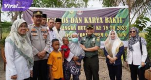Kodim 0402 OKI Gelar Bakti, Bangun Rumah Layak Huni hingga Bantu Turunkan Stunting. Foto : viralsumsel.com/fir