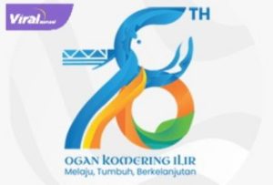 logo dan tema khusus pada peringatan HUT OKI. Foto : viralsumsel.com/fir
