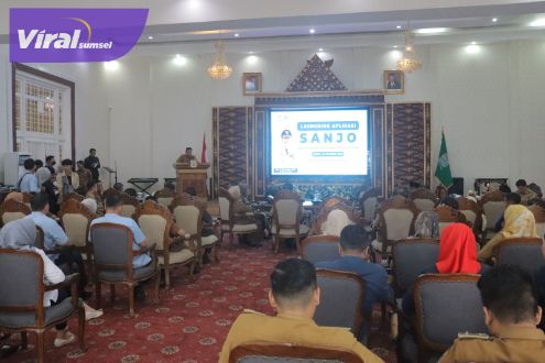 Aplikasi Sistem Pendaftaran Kunjungan Online (Sanjo), yang secara gencar disosialisasikan seluruh OPD di lingkungan Pemkot Palembang. Foto : ist