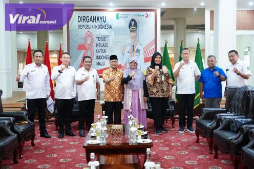 Bupati Muba H Apriyadi menerima audiensi Jajaran PT. Tempo Inti Media Harian, di Guest House Griya Bumi Serasan Sekate, Rabu (27/9/2023). Foto : viralsumsel.com/dev