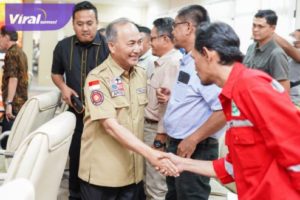 Pj Bupati Muba Drs H Apriyadi Mahmud pada Rapat Koordinasi Dalam Rangka Penanggulangan Bencana Kebakaran Hutan, Kebun dan Lahan, Jumat (1/9/2023). Foto : viralsumsel.com/dev