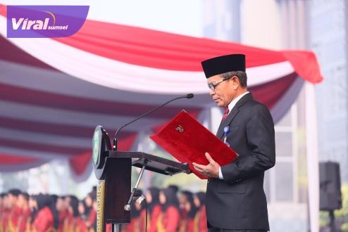 Sekda Sumsel Supriono Irup Hari Sumpah Pemuda Dilingkungan Pemprov Sumsel. Foto : viralsumsel.com/win