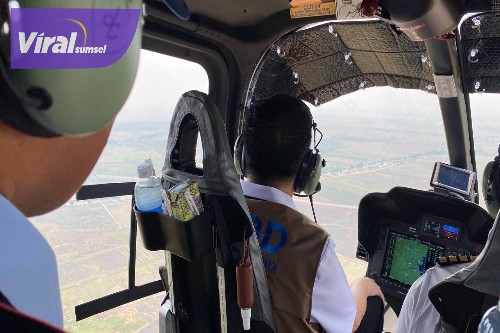 Pj Gubernur Sumatera Selatan Agus Fatoni Tinjau Langsung Lokasi Karhutla. Foto : viralsumsel.com/win