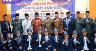 Kafilah Provinsi Sumsel Jadi yang  Terbaik di Luar Pulau Jawa pada Ajang STQH Nasional Tahun 2023. Foto : viralsumsel.com/win