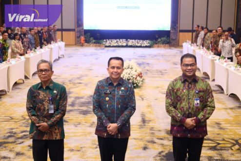 Pemprov Sumsel menggelar Rakor HLM TPID dan Capacity TPID se Sumsel, bertempat di Ballroom Hotel Santika Premiere, Kamis (9/11/2023). Foto : viralsumsel.com/win