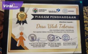 Desa Ulak Teberau Muba Raih Penghargaan Prestisius sebagai Desa Bebas Stunting. Foto : viralsumsel.com/dev