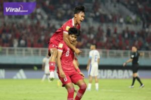 Pemain Timnas U-17 Indonesia selebrasi usai cetak gol ke gawang Panama pada laga Piala Dunia U-17 2023. Foto : pssi