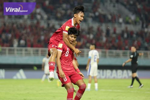 Pemain Timnas U-17 Indonesia selebrasi usai cetak gol ke gawang Panama pada laga Piala Dunia U-17 2023. Foto : pssi