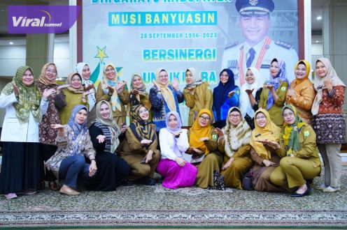 Penasehat DWP Muba Pimpin Rapat Persiapan Peringatan Hari Ibu ke-95. Foto : viralsumsel.com/dev
