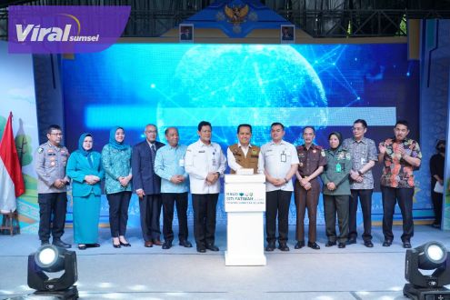 Pj Gubernur Sumsel Agus Fatoni Hadiri Peringatan Hari Kesehatan Nasional (HKN) ke-59 Tahun 2023 Tingkat Provinsi Sumsel. Foto : viralsumsel.com/win